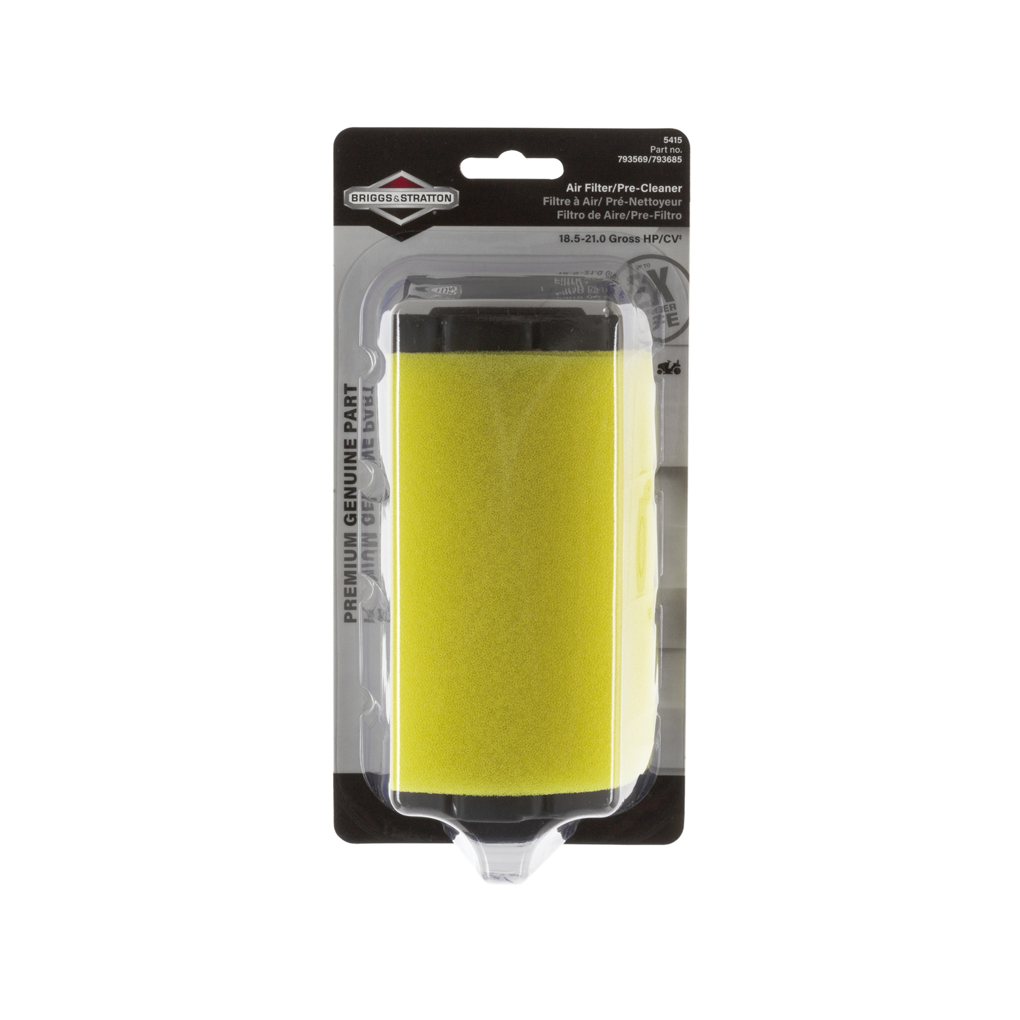 Briggs & Stratton Professional Series Air Filter with Pre-Cleaner-- For 20-21 HP Single Cylinder Engines, Model# 5415K